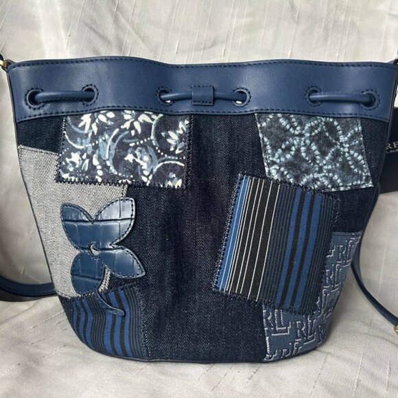 New w/tag Ralph Lauren Polo patchwork small tote bag - Picture 4 of 4